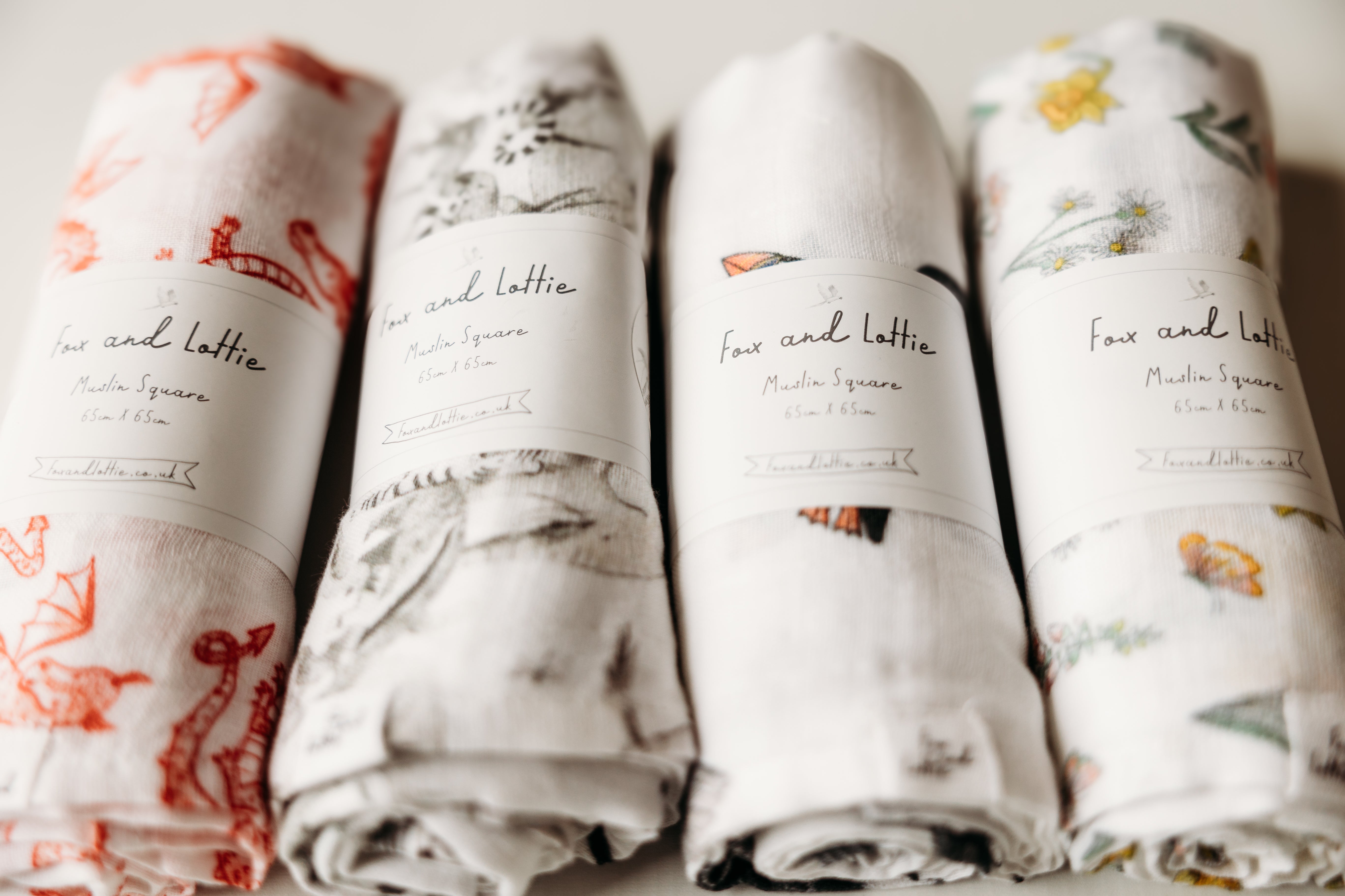 Fox and Lottie Muslin Sqaures