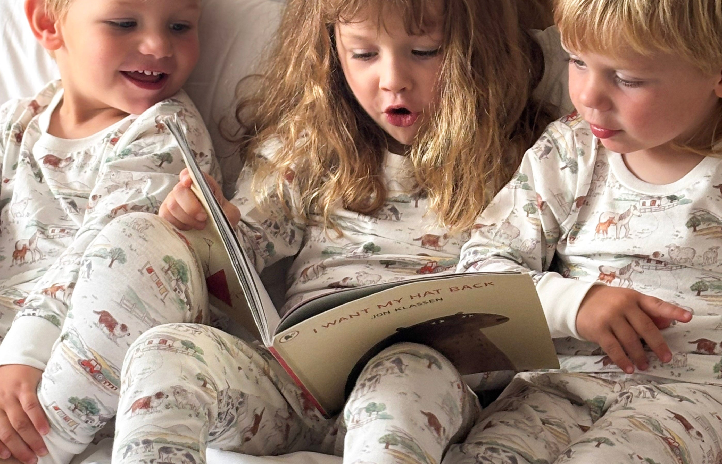 Farm print pyjamas luxury children sleepwear