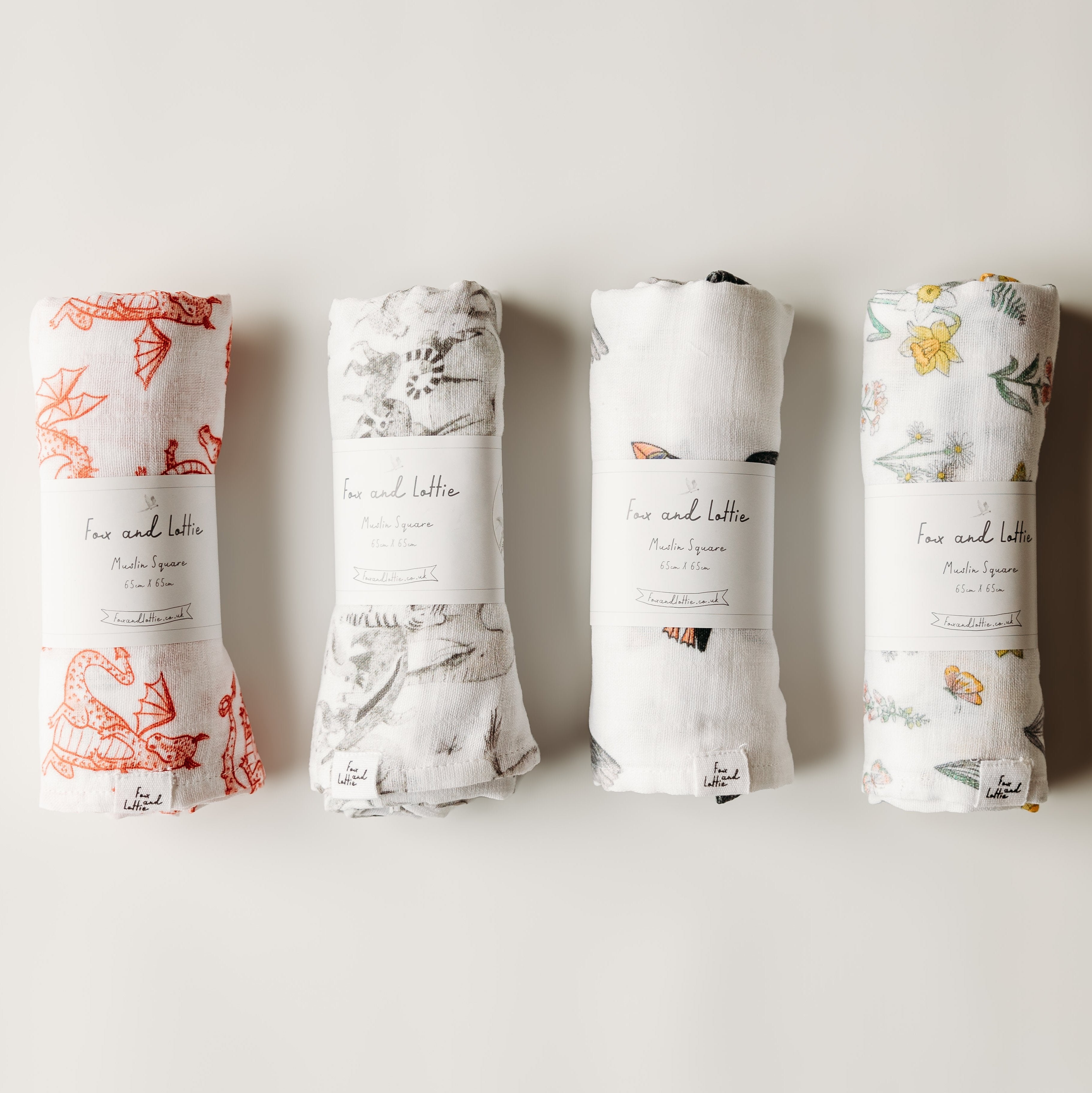 Muslin square Fox and Lottie premium sleepwear for baby and infants.