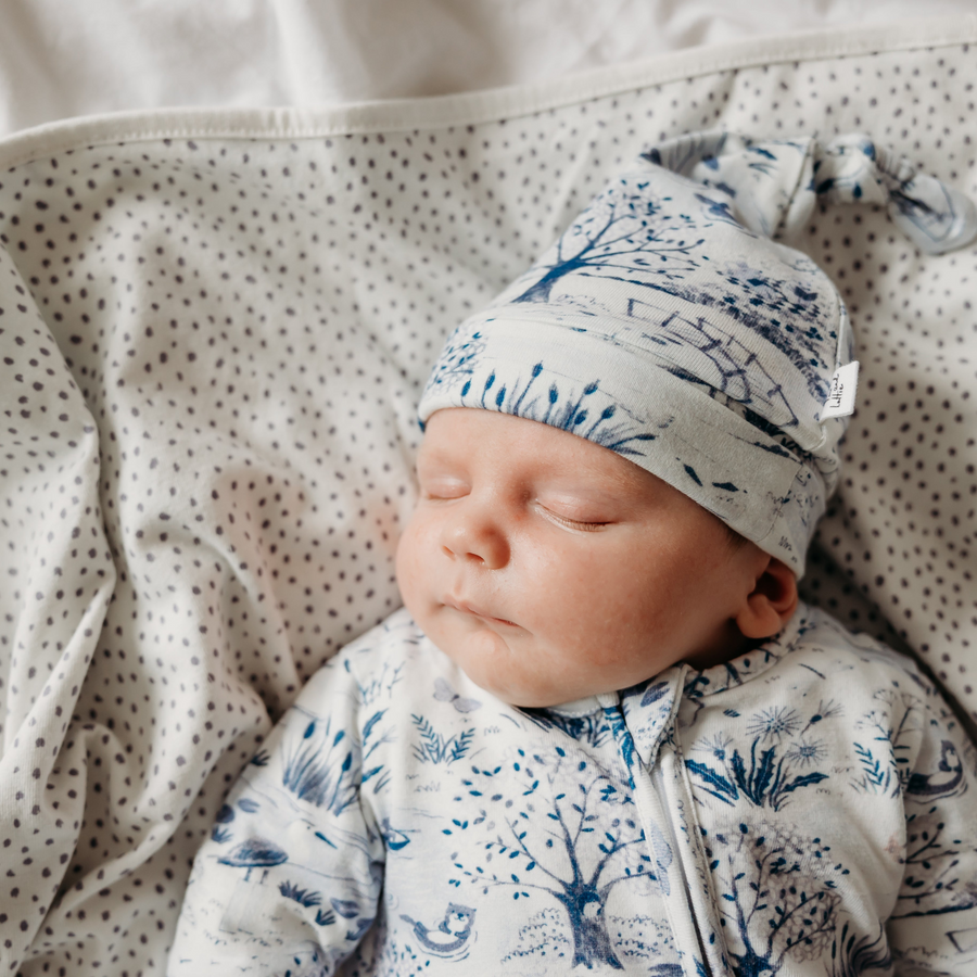 On the river blanket and hat. Fox and Lottie premium sleepwear for children, baby, toddler and infants.