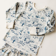 On the river pyjamas lay flat. Fox and Lottie premium sleepwear for baby and infants.
