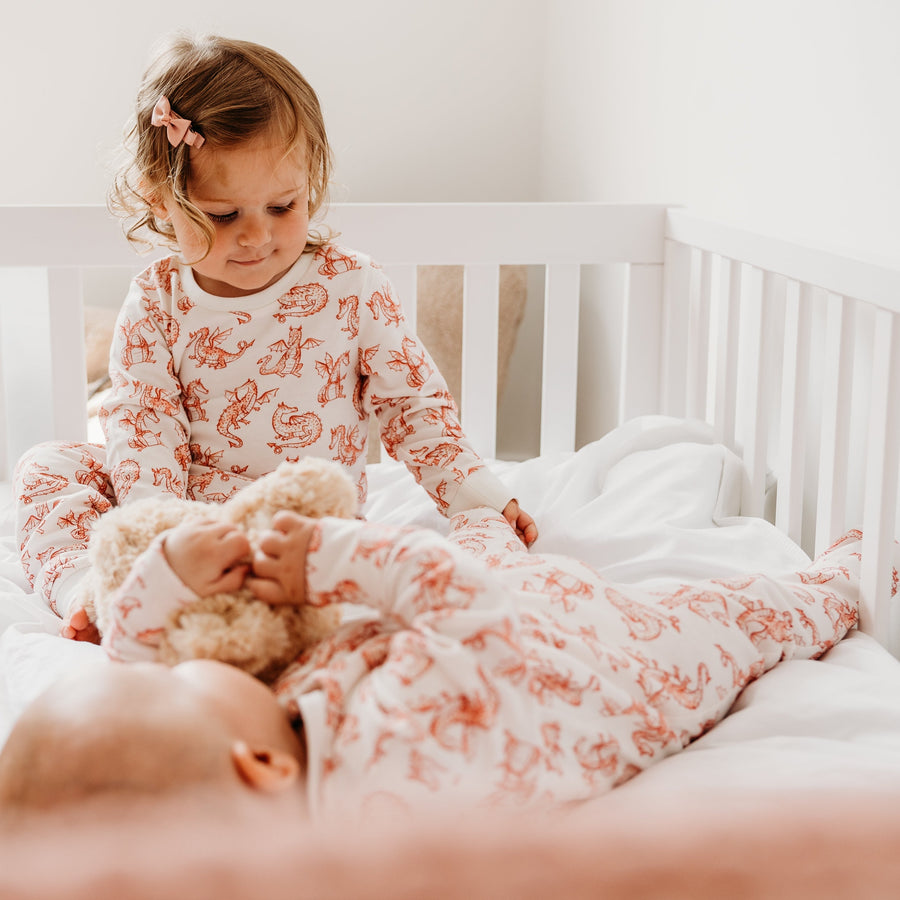 Dragon sleepsuit fox and lottie pyjamas and sleepsuit, animal print