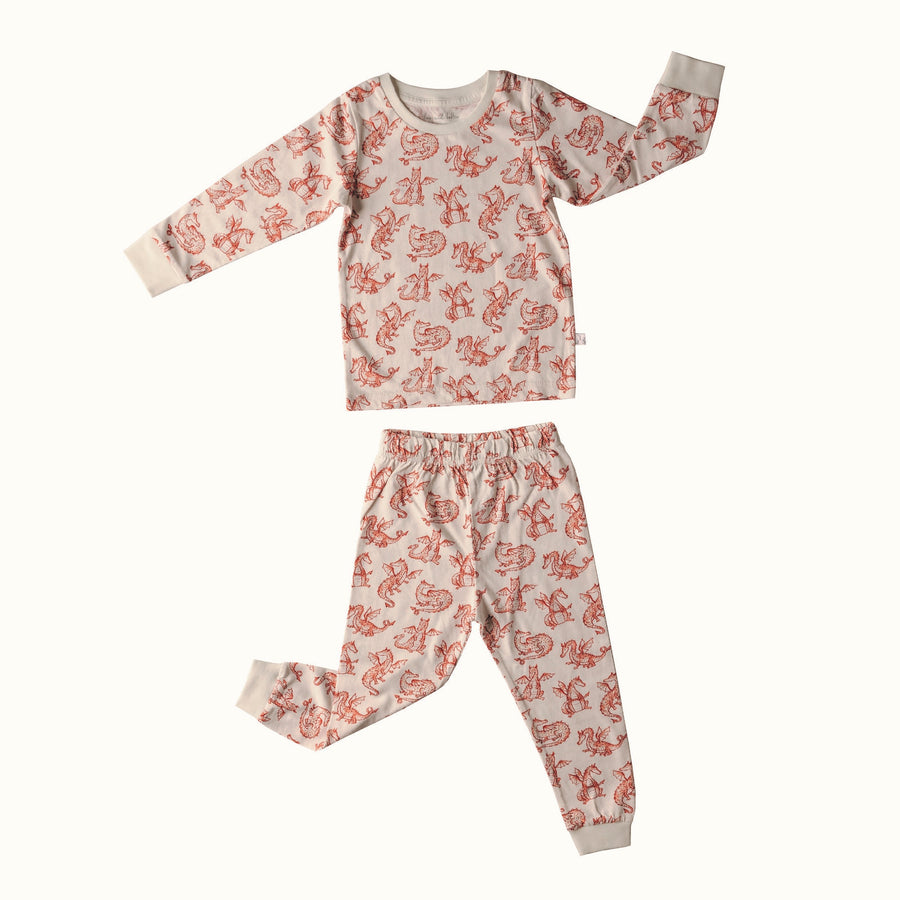Dragon print fox and lottie sleepwear and pyjamas