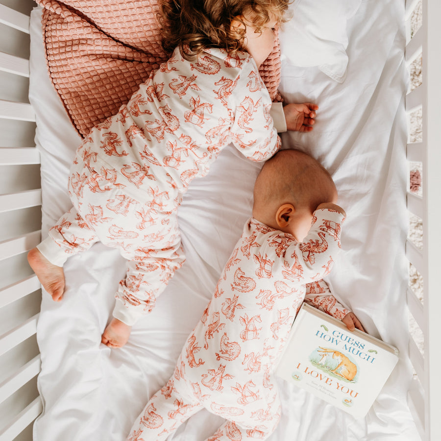 Fox and Lottie premium sleepwear for children and babies dragon all over print