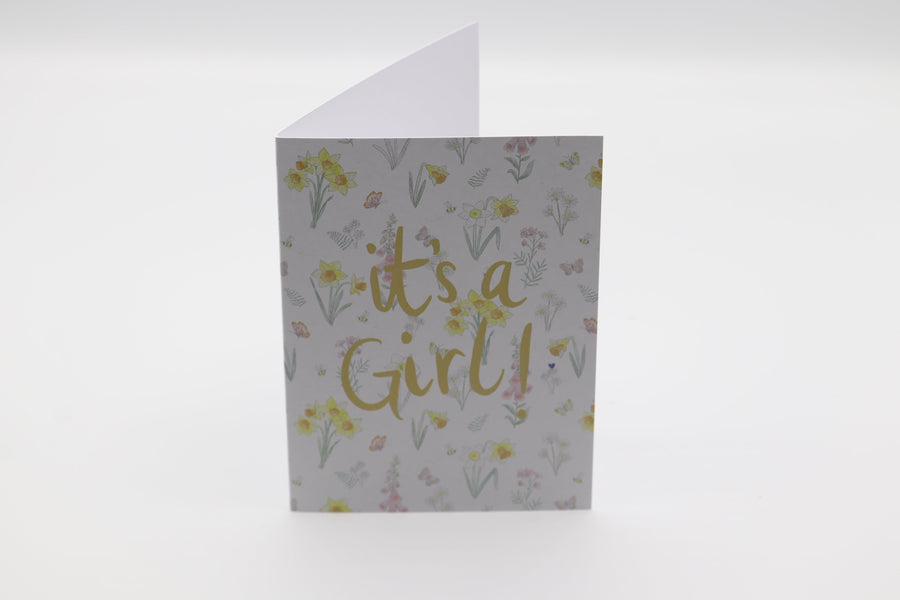 It's a Girl - Baby arrival card