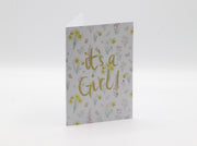 It's a girl baby arrival card